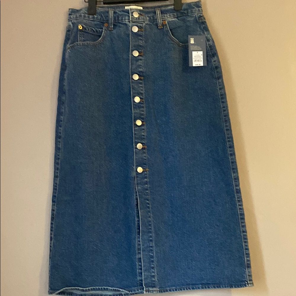A-Line Midi Denim Skirt - Universal Thread Medium Wash Womens - Picture 4 of 6